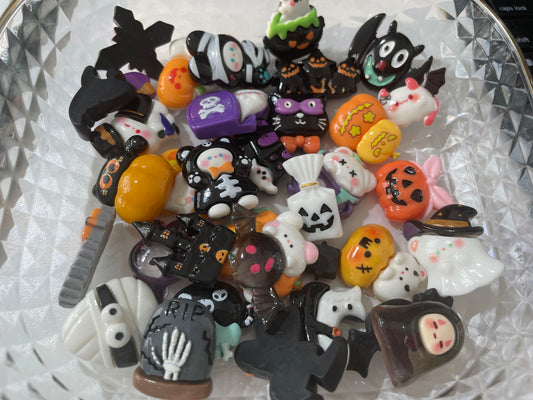 Halloween Cute Ghost Trick or Treat Resin glue beads Bags