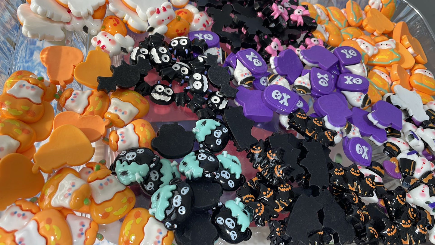Halloween Cute Ghost Trick or Treat Resin glue beads Bags