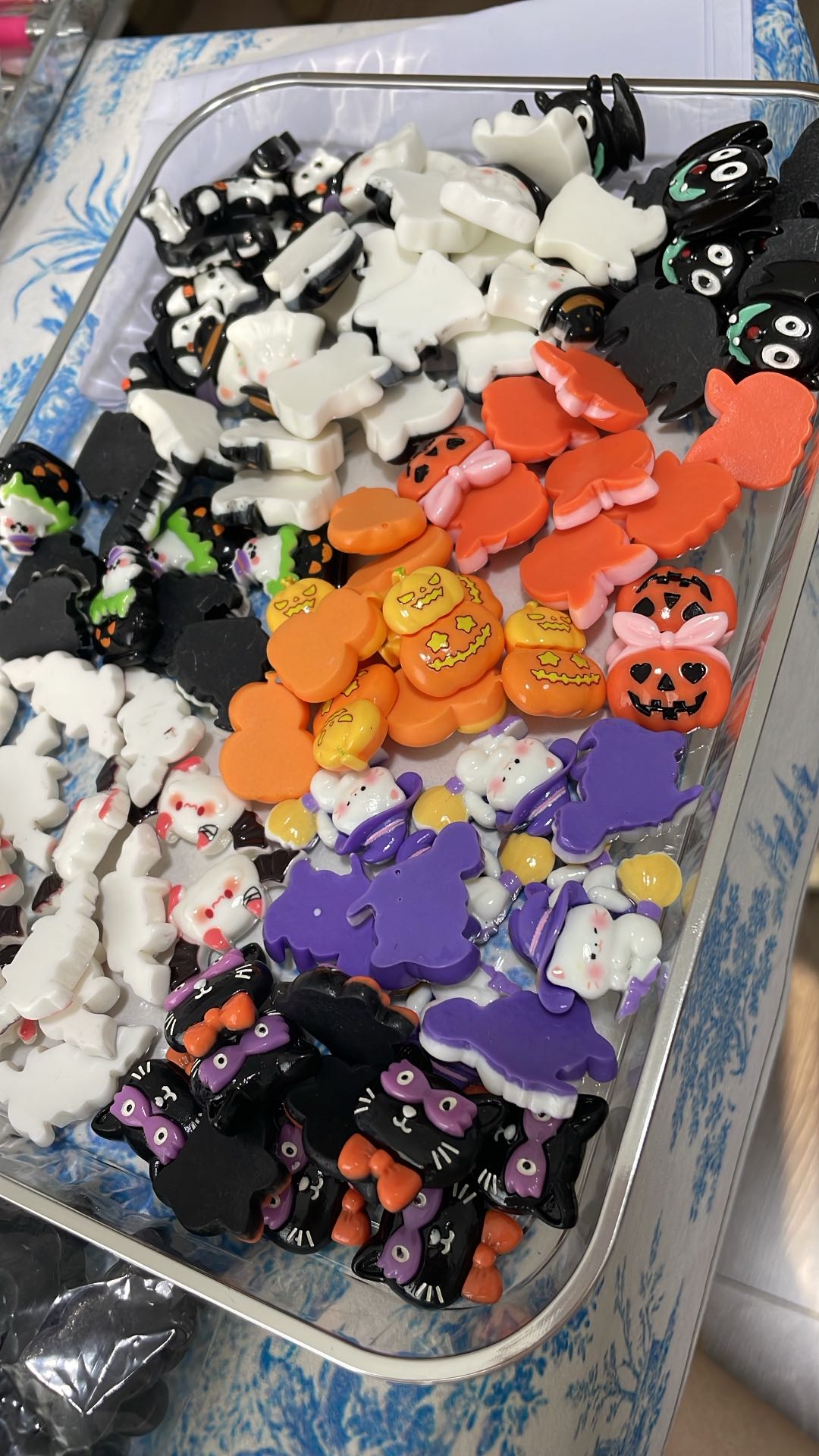 Halloween Cute Ghost Trick or Treat Resin glue beads Bags
