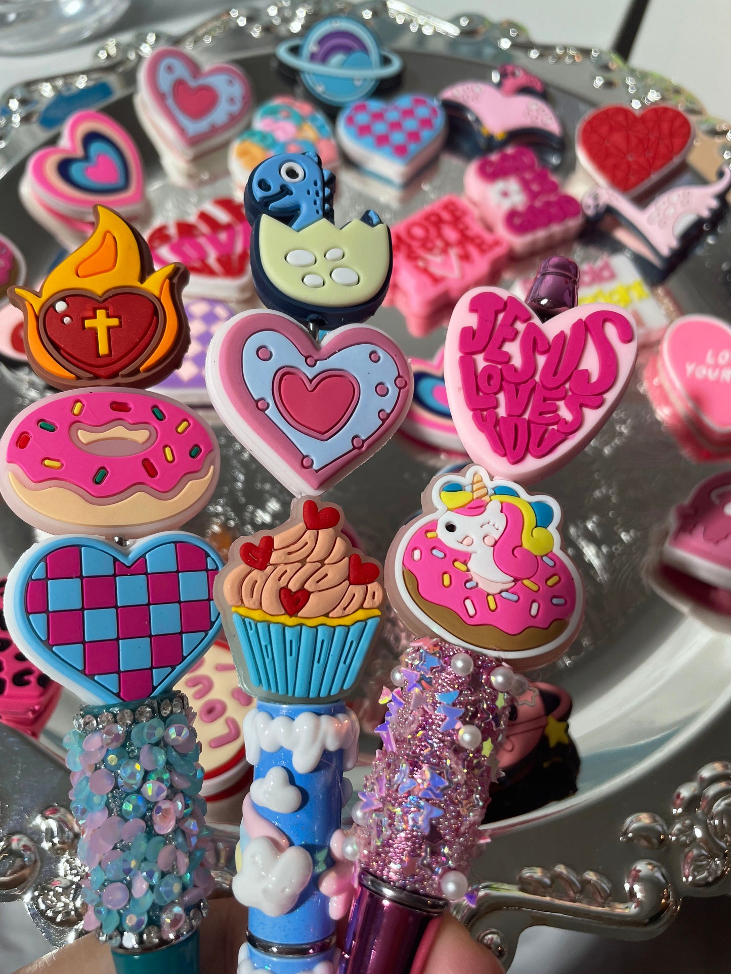 (NEW)"Love yourself & the World "Silicone Beads Bags