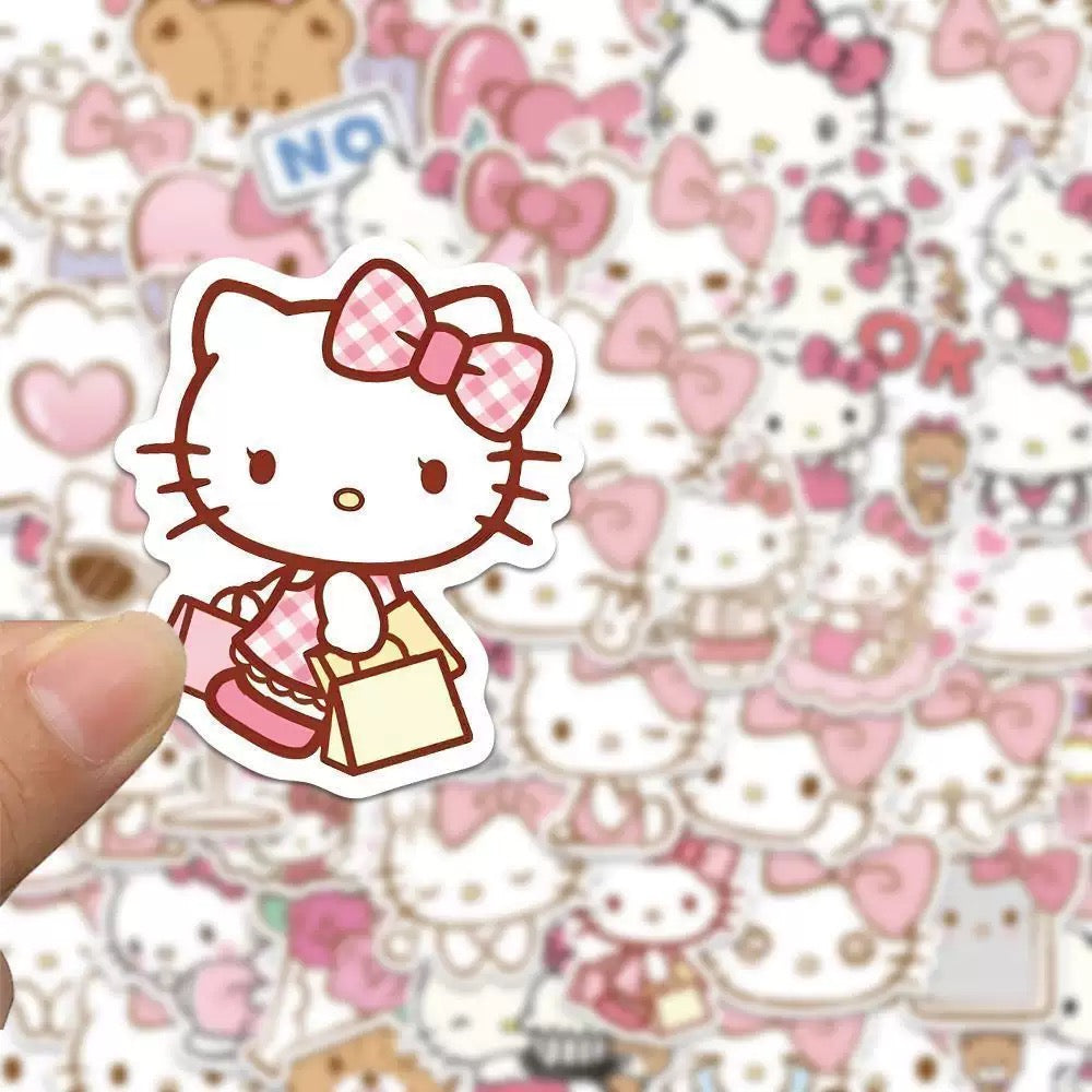 Lace dreaming Kitty cat sticker over 50 types