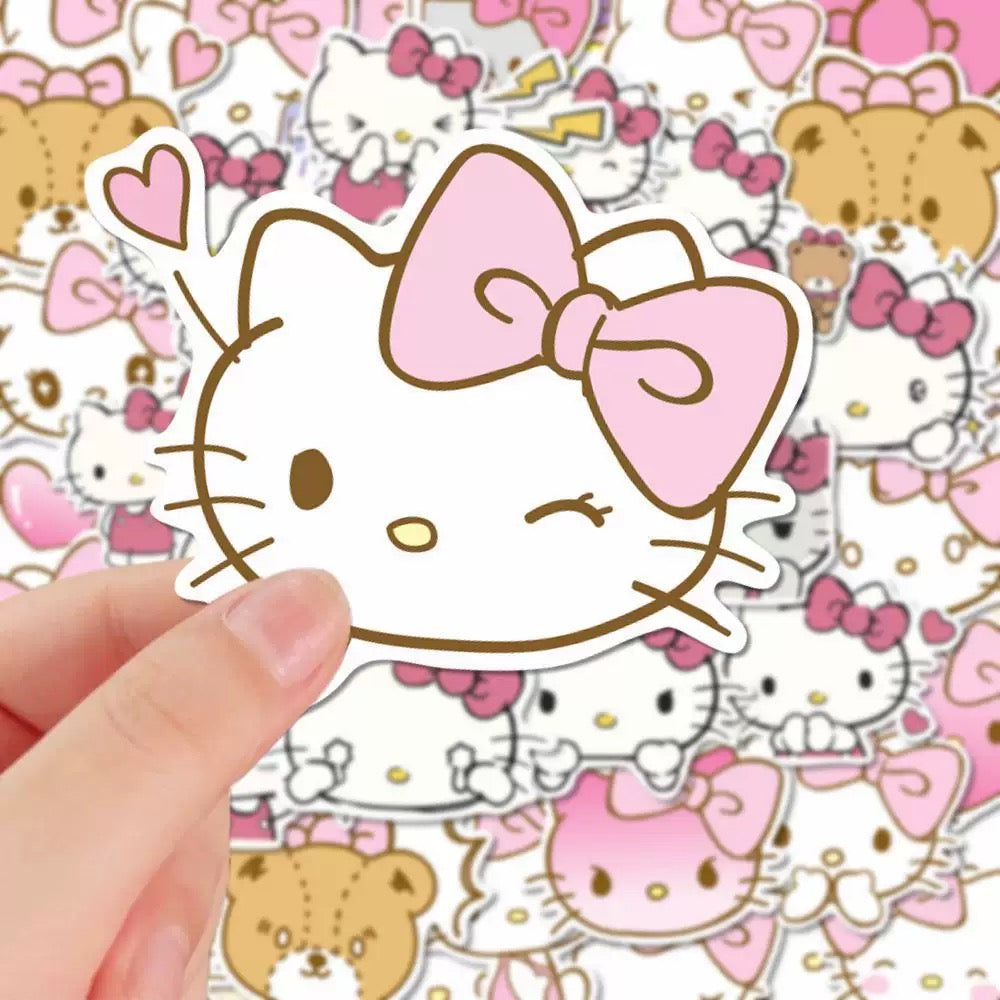 Lace dreaming Kitty cat sticker over 50 types
