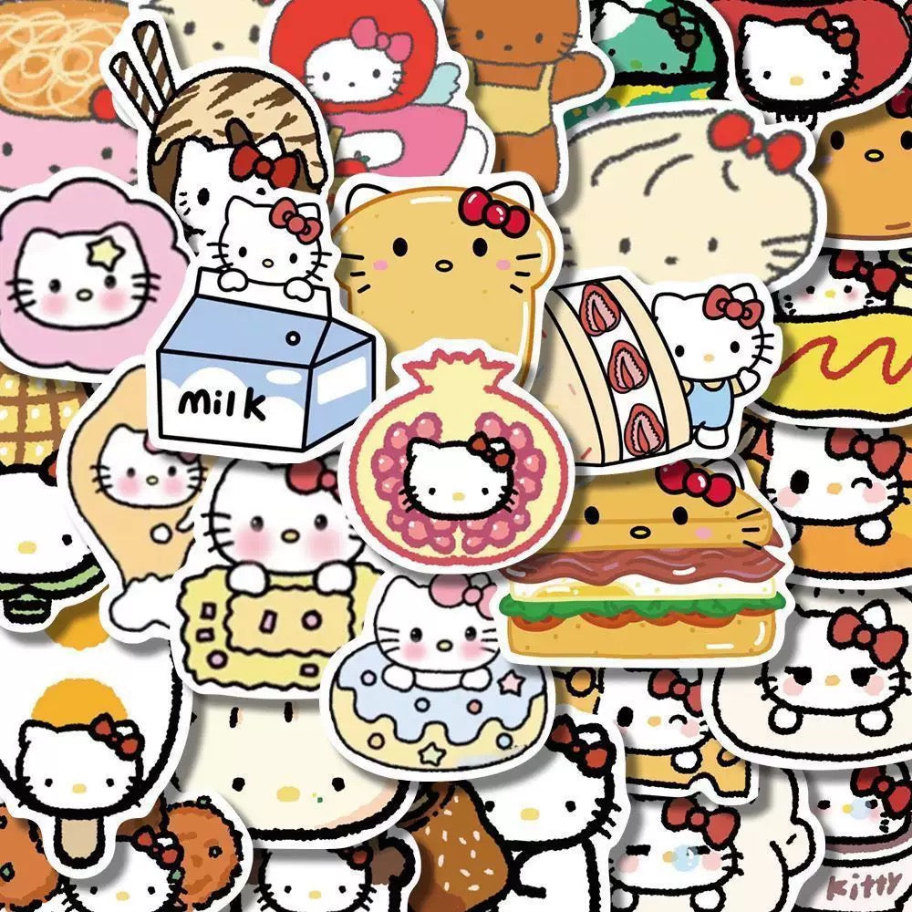 Lace dreaming Kitty cat sticker over 50 types