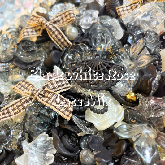 black white spicy girl  ——Shape of Roses Mix Lace beads