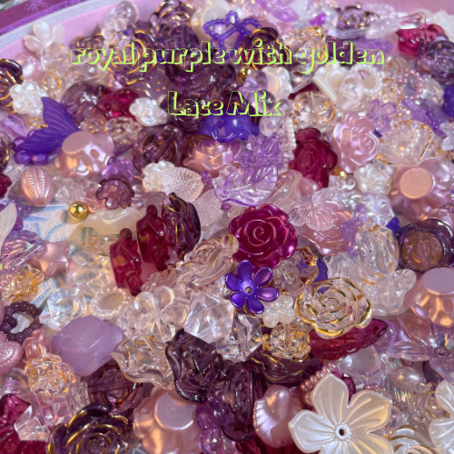 Royal Purple red——Shape of Roses Mix Lace beads