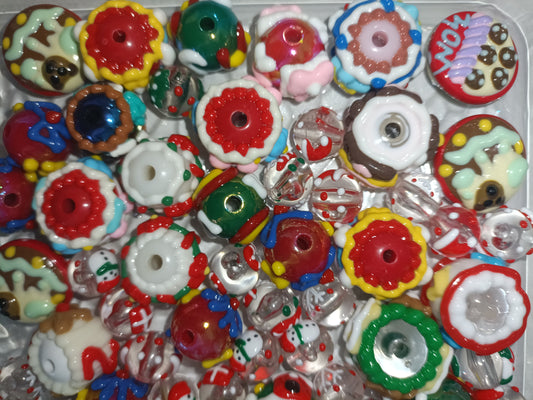Round Round Christmas Beads Mix