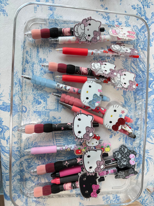 (NEW) WONDERFUL Kitty Cat Beadable Pens