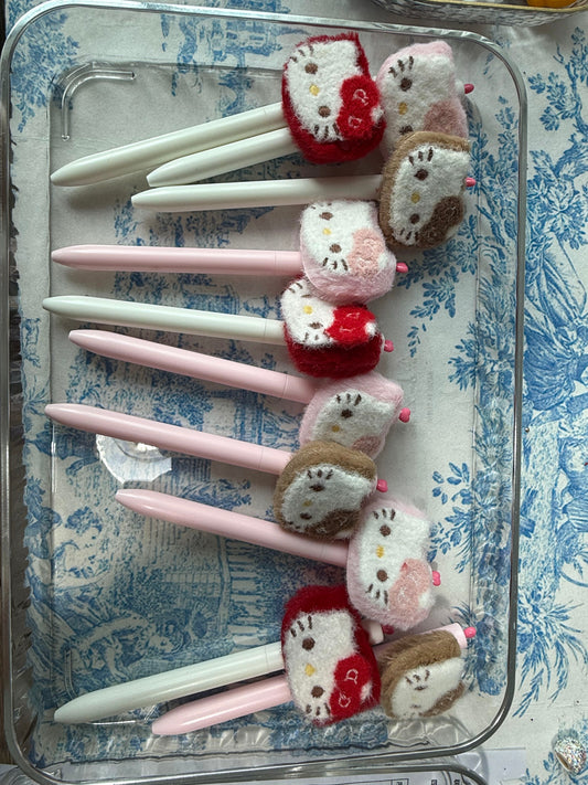 (NEW) WONDERFUL Kitty Cat Beadable Pens