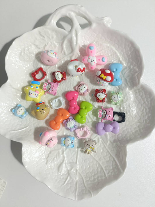 (NEW)Fancy Kitty Beads&Ribbon Bows