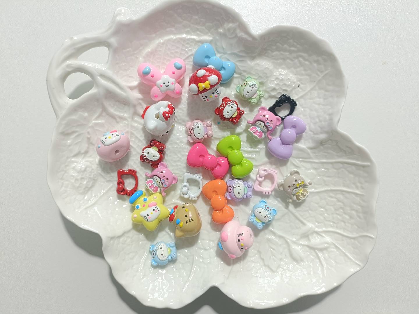 (NEW)Fancy Kitty Beads&Ribbon Bows