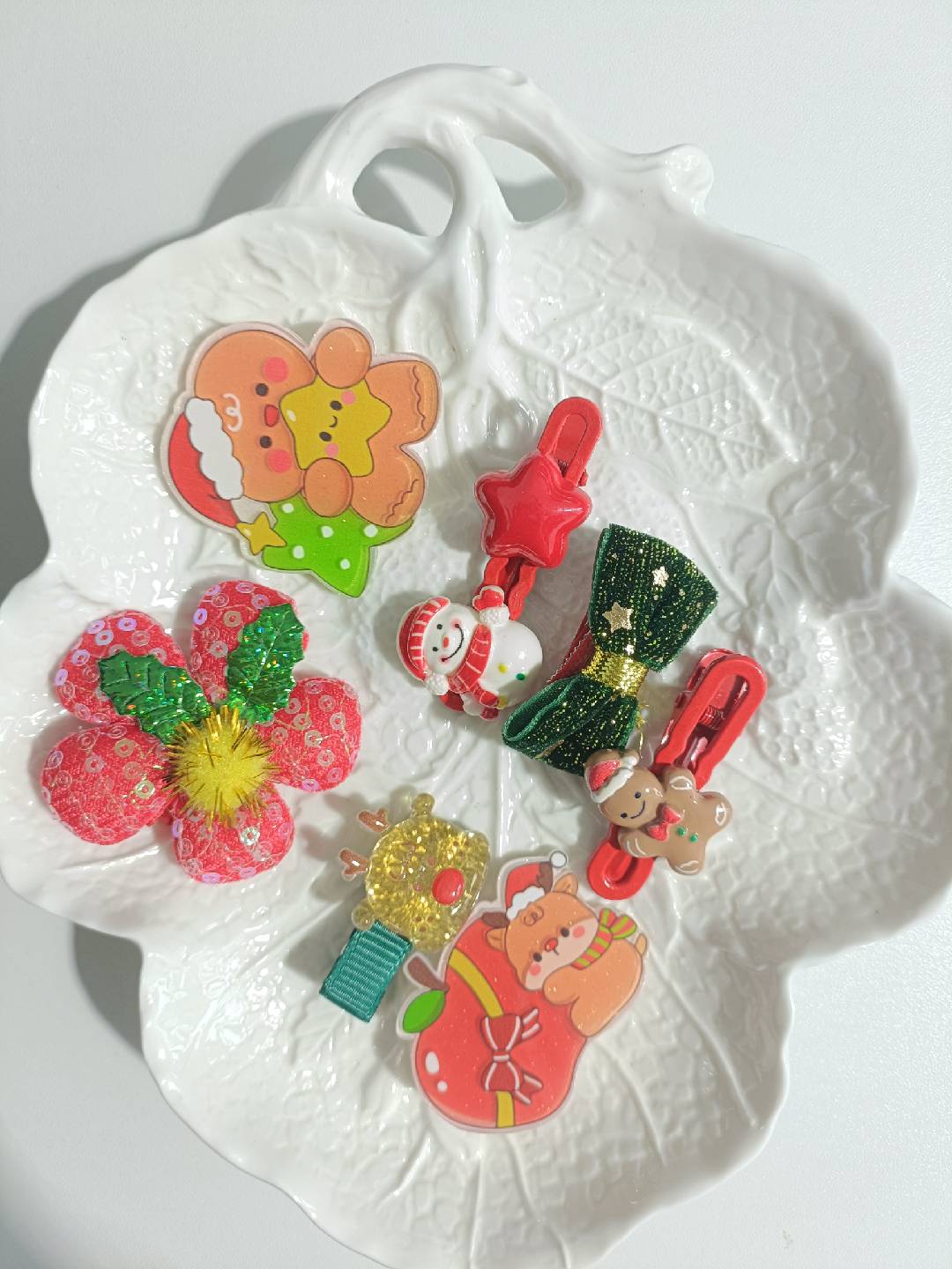 (NEW)Frosted Berries&Starlight:Holiday Hair Clip