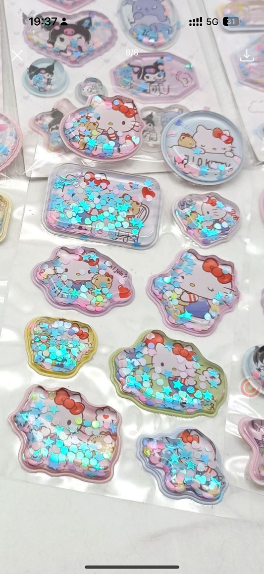 Lace dreaming Kitty cat sticker over 50 types