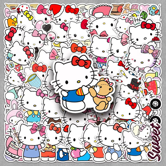 Lace dreaming Kitty cat sticker over 50 types